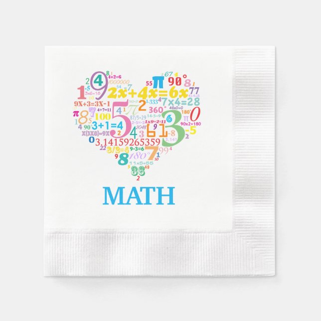 Serviette En Papier Mathe cardiaque (Devant)