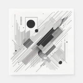 Serviette En Papier Matrice de ligne architecturale