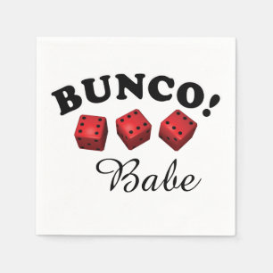 Serviette En Papier Matrices de Bunco et texte de bébé