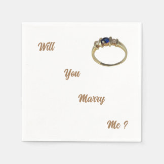 Serviette En Papier "Me marieras-tu ?" Napkin