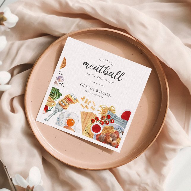 Serviette En Papier Meatball Baby shower italien (Créateur téléchargé)