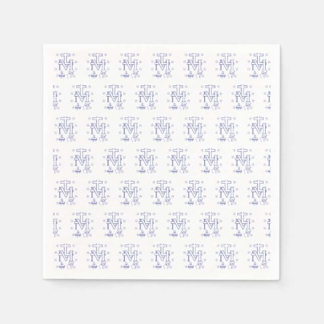 Serviette En Papier Médaille de Notre-Dame des Grâces (Devant)