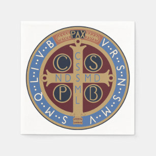 Serviette En Papier Médaille de saint Benoît