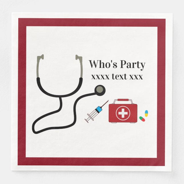 Serviette En Papier Médecin, Infirmière, Médicale (Devant)