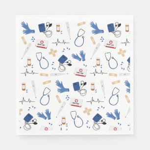 Serviette En Papier Médecin Médicale moderne Motif infirmière
