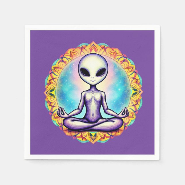 Serviette En Papier Méditation galactique (Devant)