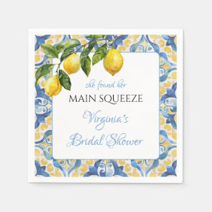 Serviette En Papier Mediterranean Lemon Main Squeeze Enterrement de Vi
