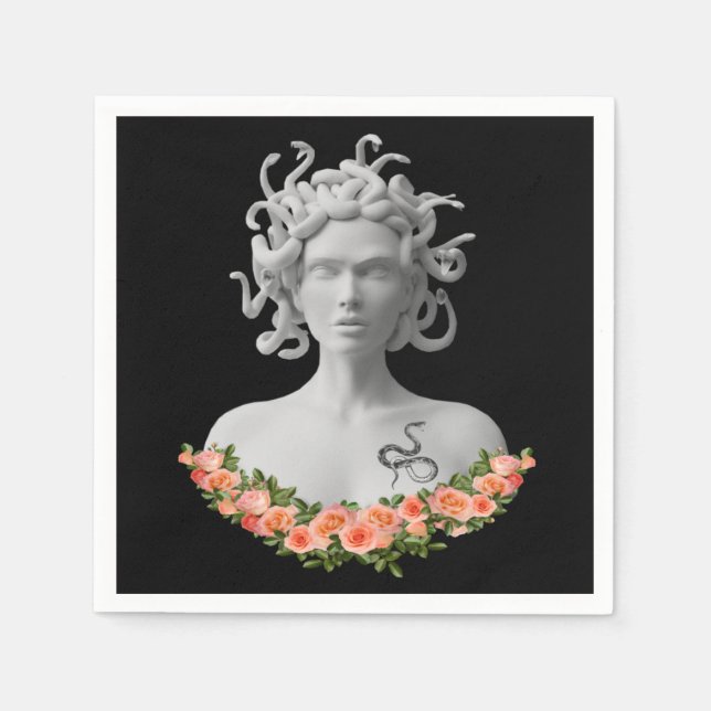 Serviette En Papier Medusa Gorgon Mythologie grecque (Devant)
