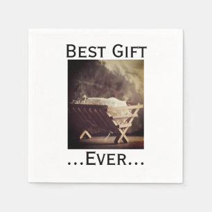 Serviette En Papier Meilleur cadeau Ever Noël Baby in Manger