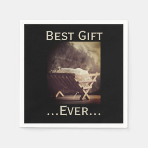 Serviette En Papier Meilleur cadeau Ever Noël Baby in Manger