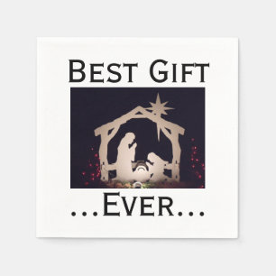 Serviette En Papier Meilleur cadeau Nativité de Noël