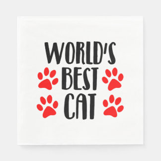 Serviette En Papier meilleur chat du monde