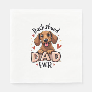Serviette En Papier Meilleur Dachshund Papa Jamais T Chemise