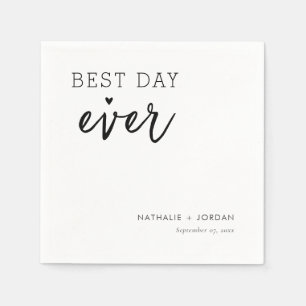 Serviette En Papier Meilleur Jour Jamais Mariage serviettes personnali