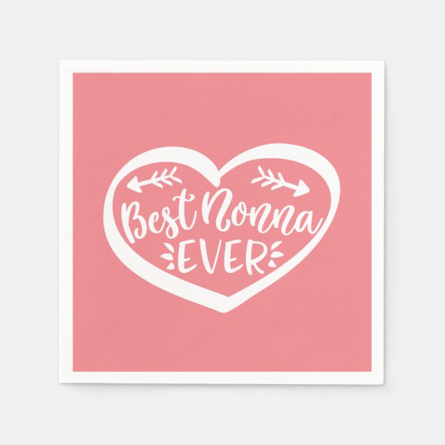 Serviette En Papier Meilleur Nonna jamais (Devant)