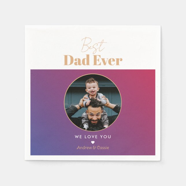 Serviette En Papier Meilleur papa (Devant)