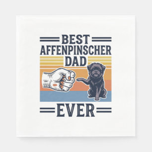 Serviette En Papier Meilleur Papa Affenpinscher Ever Chemise Chien Vin