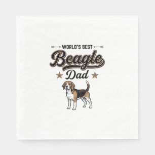 Serviette En Papier Meilleur Papa Beagle du Monde Chien Vintage