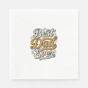 Serviette En Papier Meilleur Papa de Tous Temps Design de Chemise Vint
