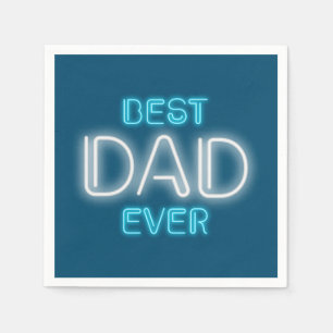 Serviette En Papier Meilleur papa Joyeux Fête des pères   Napkin