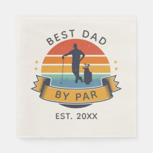 Serviette En Papier Meilleur papa Par Par Par Fête des pères de golf R