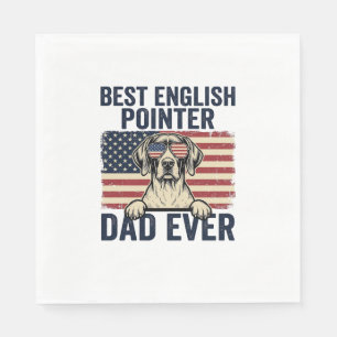 Serviette En Papier Meilleur Papa Pointer Anglais de tous les temps Ch