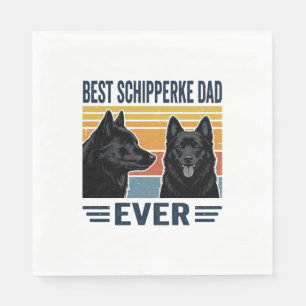 Serviette En Papier Meilleur Papa Schipperke Jamais Design Vectoriel R