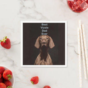 Serviette En Papier Meilleur papa Vizsla de tous les temps