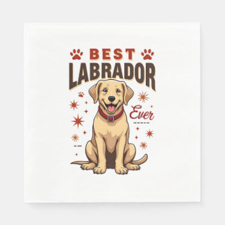 Serviette En Papier Meilleur parent Labrador de tous les temps Vintage