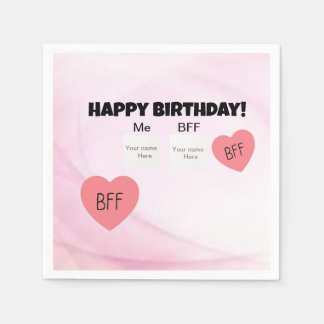 Serviette En Papier Meilleure amie personnalisée