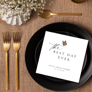 Serviette En Papier Meilleure journée jamais Monarch Butterfly Fête de