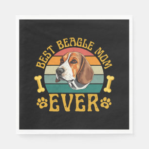 Serviette En Papier Meilleure maman Beagle jamais, Drôle chien Beagle