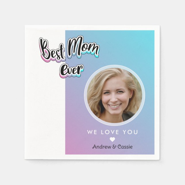 Serviette En Papier Meilleure maman jamais (Devant)