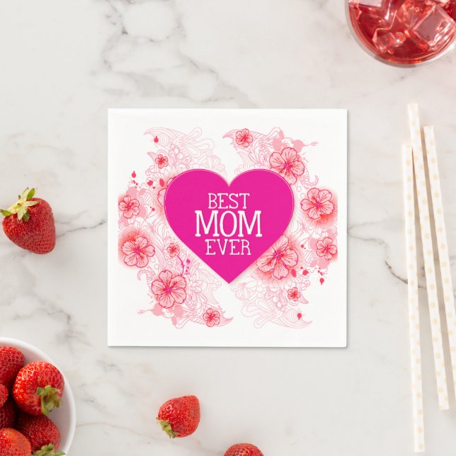 Serviette En Papier Meilleure maman jamais serviettes (En situation)