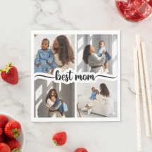 Meilleure Maman Personnalisée 4 Photo Collage