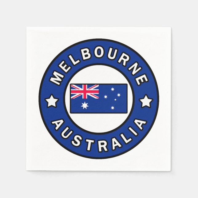 Serviette En Papier Melbourne Australie (Devant)