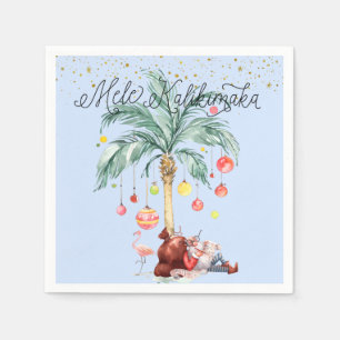 Serviette En Papier Mele Kalikimaka Fête de Noël sur l'île