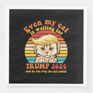 Serviette En Papier Même mon chat attend l'habillement Trump 2024