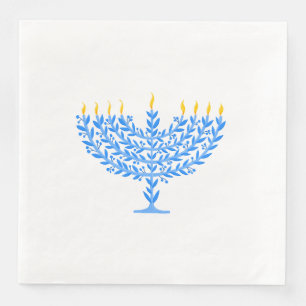 Serviette En Papier Menorah Hanoukka