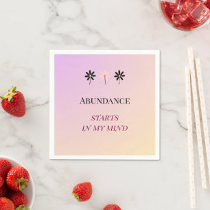 Serviette En Papier Mentalité d'abondance – Fleurs d'abondance