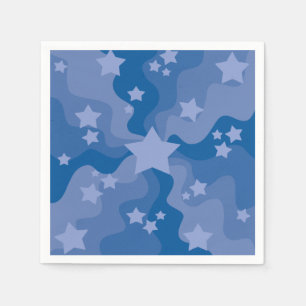 Serviette En Papier Mer des étoiles - Bleu