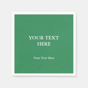 Serviette En Papier Mer Vert Plaine Élégant Moderne Minimaliste