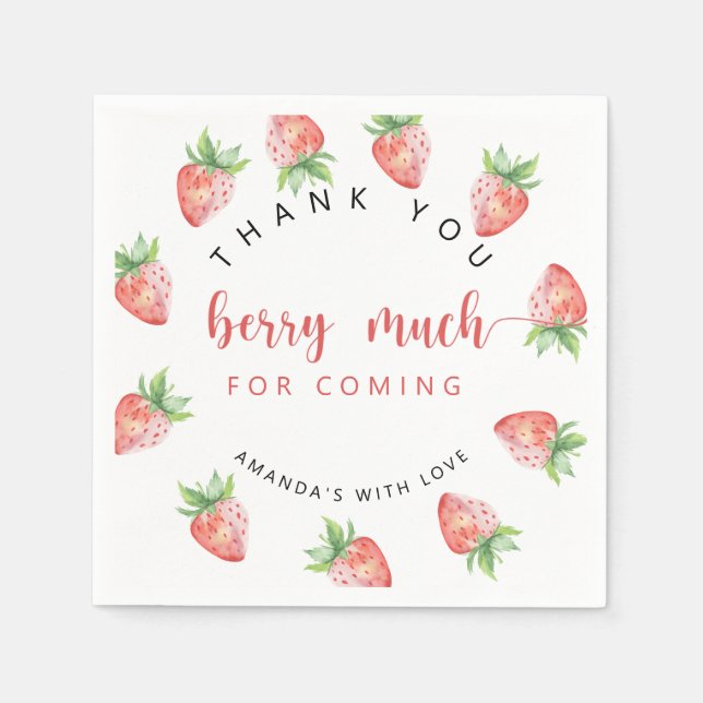 Serviette En Papier Merci (Devant)