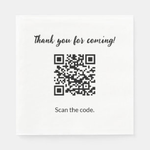 Serviette En Papier Merci de code QR personnalisé