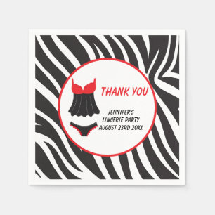 Serviette En Papier Merci de la Lingerie Rouge