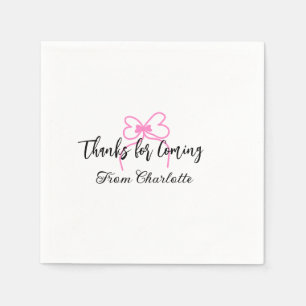 Serviette En Papier merci d'être venu nom du texte message arc rose f