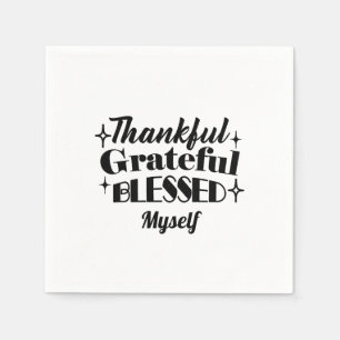 Serviette En Papier Merci, Gratuit, Béni Étincelant Thanksgiving