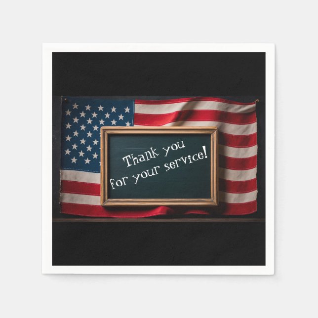 Serviette En Papier Merci oui pour votre service ! (Devant)