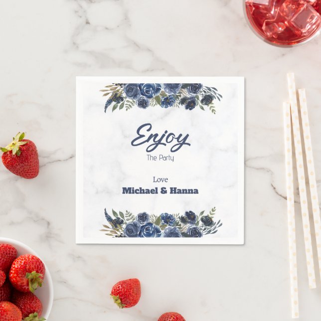 Serviette En Papier Merci pour venir au jour du mariage (En situation)