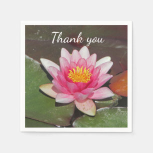 Serviette En Papier Merci Rose Eau Lily Photo Appréciation